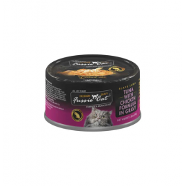 Fussie Cat - 極品肉汁系列主食罐 - 吞拿魚 + 雞肉 - 70g x 1箱 (24罐)